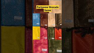 Partywear Brocade Saree at Very affordable price #partywear #brocadesaree