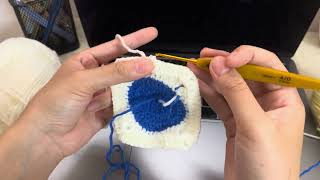 😃 Crochet smiley squares | Hướng dẫn móc hoạ tiết ô vuông hình mặt cười | Cherry Handmade😃