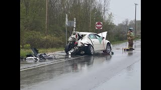 DRIVER PLOWS INTO ANOTHER CAR AFTER RUNNING A RED LIGHT