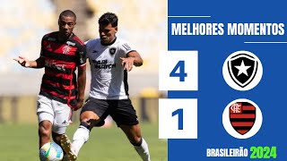 BOTAFOGO 4 X 1 FLAMENGO | GOLS E MELHORES MOMENTOS | 23ª RODADA BRASILEIRÃO 2024