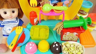 Baby Doli and play doh Ice cream and food kitchen play