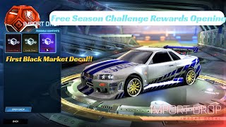 Opening new season rewards of free challenge in Rocket League