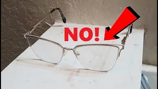 How to Properly Place Prescription EYEGLASSES Down on Table Desk STORE Set While Not in Use