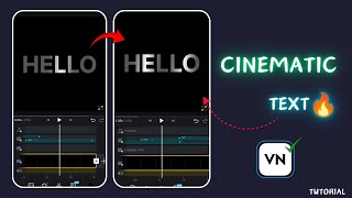 Cinematic text reveal in vn video editor|How to make cinematic name intro|Trending Text editing