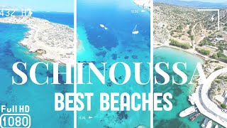 Schinoussa Greek island best beaches, relaxing sound and images. full HD 4K - 432 hz.