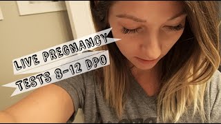 LIVE PREGNANCY TEST RESULTS 8 - 12 DPO | TTC VLOG