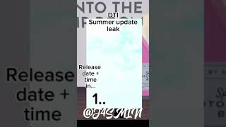 *REALEASE DATE AND TIME* + Dress To Impress Summer update leak #shorts #roblox #edit #dresstoimpress