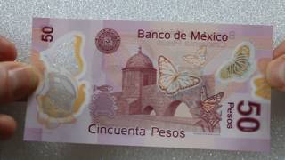 50 Mexican Pesos Radar Bill