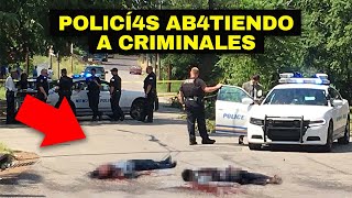 Los ENFRENTAMIENTOS más BRUTALES entre CRIMINALES y policí4s de EE.UU