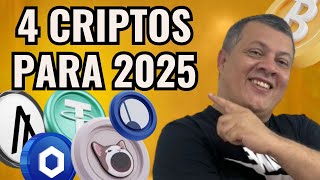 4 CRIPTOMOEDAS PARA A BULL RUN DE 2025 - MEMECOIN DA REDE SOLANA - CHAINLINK - ALGORAND