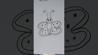 butterfly 🦋🦋🦋 drawing easy trick🔥 step by step ||#shorts