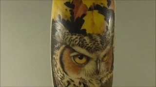 Scrimshaw Showing by Adams - Great Horned Owl revised version