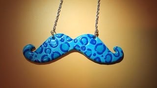 DIY LEOPARD MUSTACHES NECKLACE