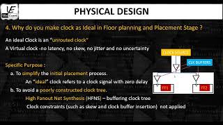 L4S1_Interview- Why Clock is Ideal in Floorplan and Placement Stage