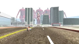 Franklin Fight Giant Titans in Indian Bike Driving 3D