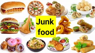 Junk food Name | Junk food Vocabulary | Junk food | Fast Food Name | Fast food