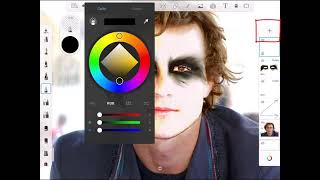 Let's paint the heath ledger Joker in 3 minutes! - photo manipulation using sketchbook