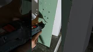 drilling into drywall #diy #shorts