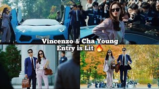 What a Cool Entry 🔥 Vincenzo and Cha Young | Only Evil can Punish Evil 😈