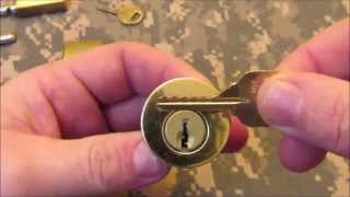 Demo of bumping open padlocks and Kwikset dead bolt using m1 and kw1 bump keys