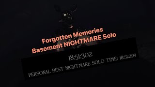 Roblox Forgotten Memories - Memory Lane - Basement Nightmare Solo in 18:51 (Not WR)