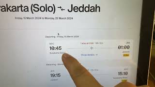 War tiket SOLO - Jeddah Pp 5juta Garuda & Saudia Airlines