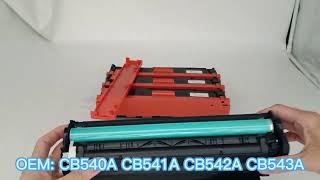 TOHITA Hot Sale Toner Cartridge for HP CB540A CB541A CB542A CB543A