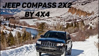 Jeep Compass North 2.4L , 2X2 by 4X4 driving in and on snow and ice coved roads