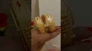 😍 beautiful letest design kangan set #shortsvideo #goldjewellery #kanganset