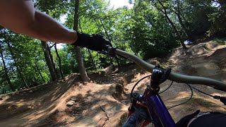 Trying out new camera angle. Showing the steepness of the jumps at Cunningham Park.