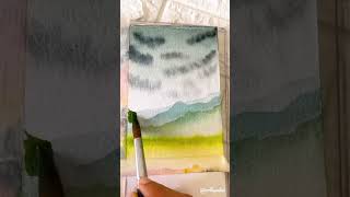 Easy Watercolor landscape painting for beginners (Part 2) | Paint like a pro in 5 minutes!