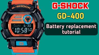 How to change the battery Casio G-Shock GD-400DN