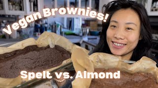 💜Vegan Brownie Recipe | Vegan Dessert Spelt Brownie vs. Almond Flour Brownie Kids Cooking