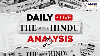 The Hindu Newspaper Analysis | 26th July | CLAT | AILET | Law Exam | By ALLEN CLAT