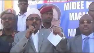 Soo dhawayntii Madaxwayne Farmaajo ee Gaalkacyo ee maanta🇸🇴