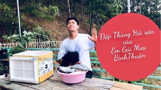 #35| Đập Thùng Hải sản Em Gái Mưa gửi từ La Gi Bình Thuận Ăn qua Mùa Tết| Cuộc sống Đà Lạt