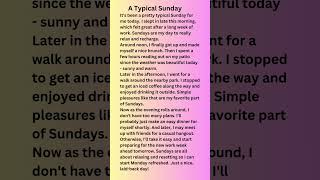 English Through Stories: A Typical Sunday #english #englishstoryforlisteningtoimproveenglish