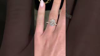 Cushion Cut Hidden Halo Style Moissanite Engagement Ring #engagmentring #cushioncut #ytshort #yt