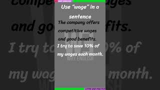 #short #shorts Use #wage in a sentence