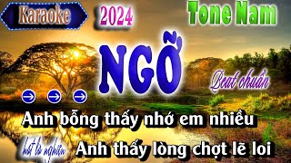 Ngỡ \Karaoke Tone Nam|2024