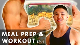 EASIEST 5-Min VEGAN Rice Cooker MEAL PREP (+ workout *at home* while you cook!!!) 🥦💪 | MPW Ep. 1