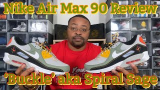 #firstlook #airmax90 #airmax #buckleairmax Air Max 90 "Buckle"-Spiral Sage Review | Kings23Kicks