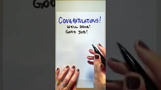 Congratulations! Congratulations! Congratulations!