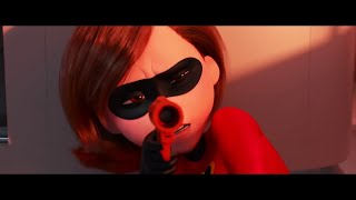 Elastigirl fires a Clone Wars blaster