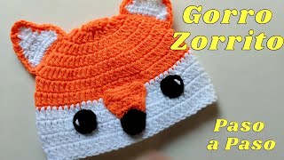 Como hacer un gorro de Zorro del Principito todos los talles a crochet paso a paso