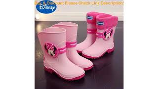 Disney Minne Children's Rain Boots Medium Tube Non-slip Rubber Shoes Kids Rain Boots Children's Wa