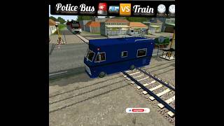 police bus 🚨🆚️Train 🚆#bussimulator #bussimulatorindonesia #bussid #ytshorts #viral#shorts #trending