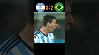 Argentina 🆚️ Brazil (4-2) Matches Highlights #youtube #shorts #football #ronaldo #messi #neymar