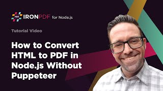 How to Convert HTML to PDF in Node js without Pupateer | IronPDF