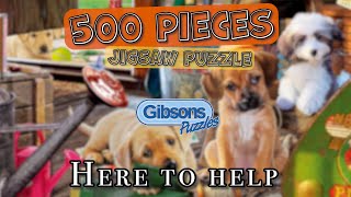 Solving Here To Help 500 Pieces Puzzle | Gibson | Time Lapse